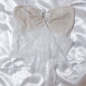 Princess Polly Lace Strapless Keyhole Top